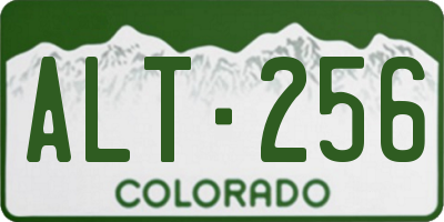 CO license plate ALT256