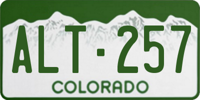 CO license plate ALT257