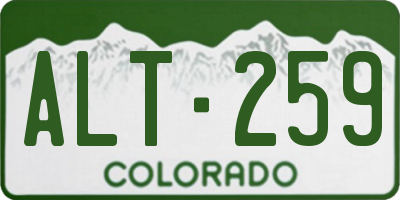 CO license plate ALT259
