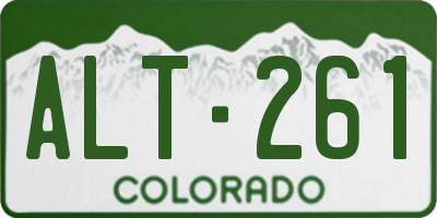 CO license plate ALT261