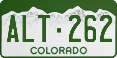 CO license plate ALT262