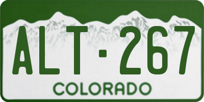 CO license plate ALT267
