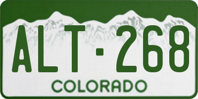 CO license plate ALT268