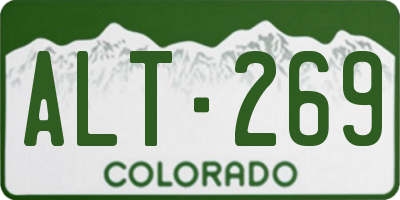 CO license plate ALT269