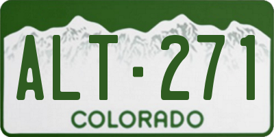 CO license plate ALT271