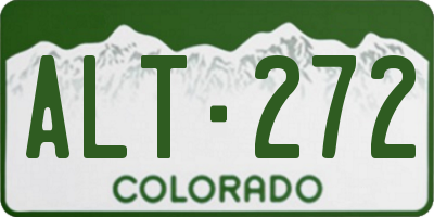 CO license plate ALT272