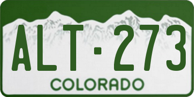 CO license plate ALT273