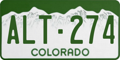 CO license plate ALT274