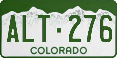 CO license plate ALT276