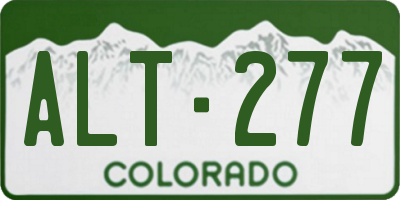 CO license plate ALT277