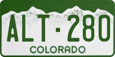 CO license plate ALT280