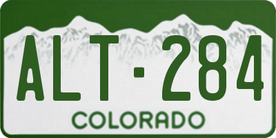 CO license plate ALT284