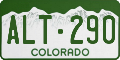 CO license plate ALT290