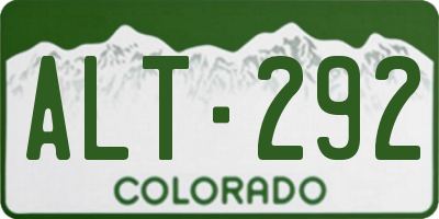 CO license plate ALT292