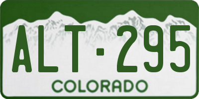 CO license plate ALT295