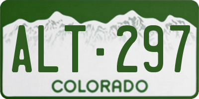 CO license plate ALT297