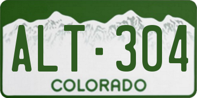 CO license plate ALT304