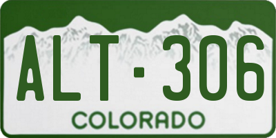 CO license plate ALT306