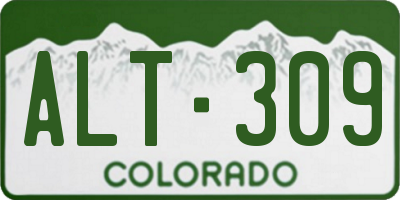 CO license plate ALT309