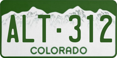 CO license plate ALT312