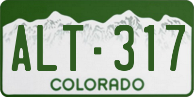 CO license plate ALT317
