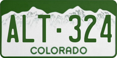 CO license plate ALT324