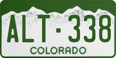 CO license plate ALT338