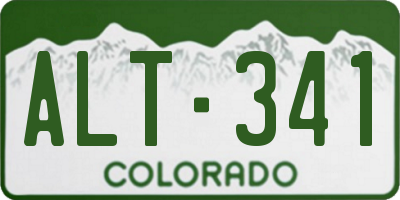 CO license plate ALT341