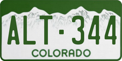 CO license plate ALT344