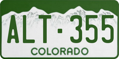 CO license plate ALT355
