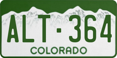 CO license plate ALT364