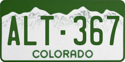 CO license plate ALT367