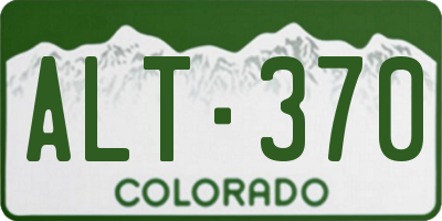 CO license plate ALT370