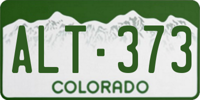 CO license plate ALT373