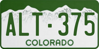 CO license plate ALT375