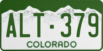 CO license plate ALT379