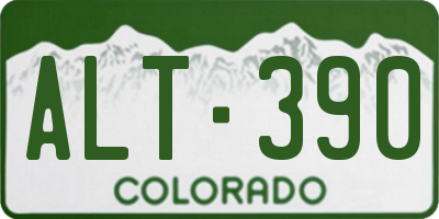 CO license plate ALT390