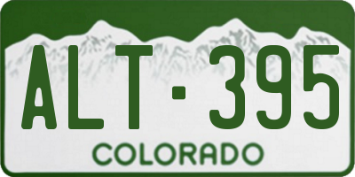 CO license plate ALT395