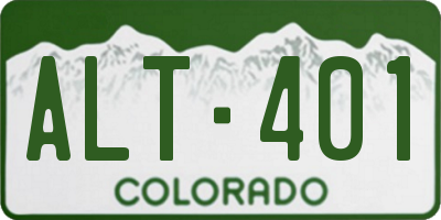 CO license plate ALT401