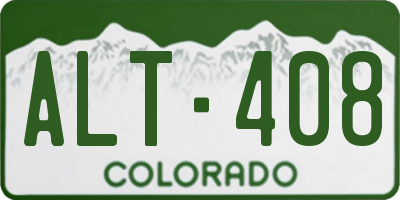 CO license plate ALT408