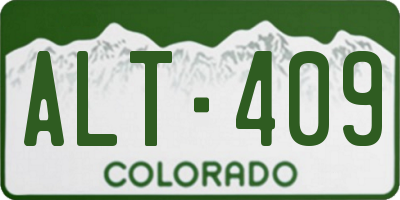 CO license plate ALT409