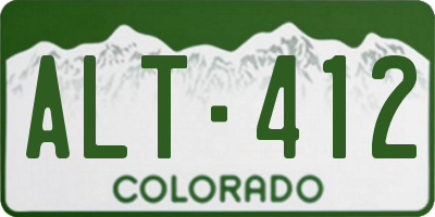 CO license plate ALT412