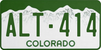 CO license plate ALT414
