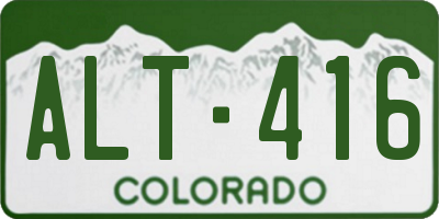 CO license plate ALT416