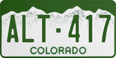CO license plate ALT417