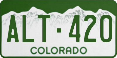 CO license plate ALT420