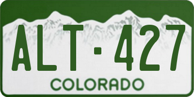 CO license plate ALT427