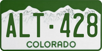 CO license plate ALT428