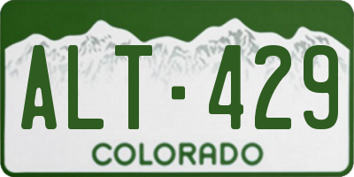 CO license plate ALT429
