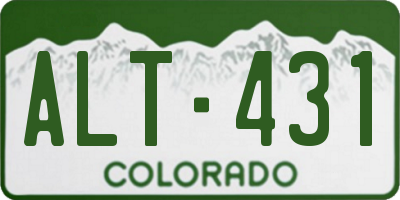 CO license plate ALT431